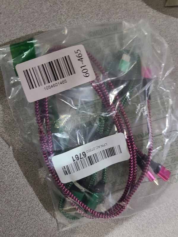 Photo 1 of [2-in-1|4FT] USB to Lightning & Type C Charging Cable, 2Pack Braided Multiple Charger Cord Fast Charging Wire for iPhone 17/16/15/14/13/12/11 Pro Max, XR/8 Plus, iPad Air/Mini, Samsung Galaxy, Pixel