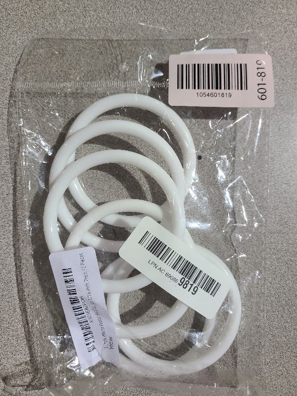 Photo 1 of 3 inch White Plastic Acrylic Rings 5/16 inch Thick 6 Pieces
