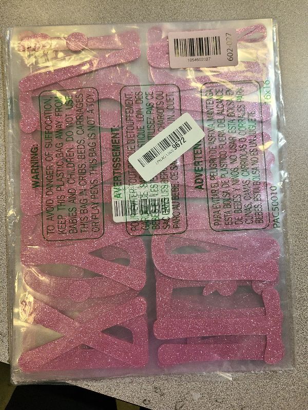 Photo 1 of 160 PCS Bulletin Board Letters 4 Inch Letter Stickers Large Glitter Alphabet Stickers Self Adhesive Letters Sticker for Poster Bulletin Board Classroom Mailbox Crafts Home Party Decor (12, Pink)