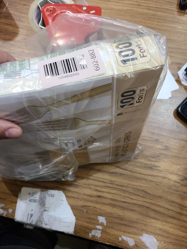 Photo 1 of 100 Pcs Gold Plastic Forks, Disposable Plastic Forks, Plastic Utensils for Parties, Weddings, Picnics, Big Event, Daily Use - BPA FREE