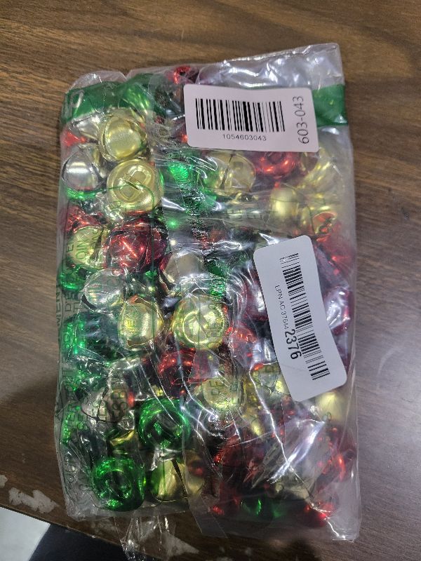 Photo 1 of 100pcs/1in Small Bells for Crafts Tiny Bells and Craft Bells in Bulk Small Jingle Bells for Crafting Christmas Halloween Decorations,4 Bright Colors Jingle Bell