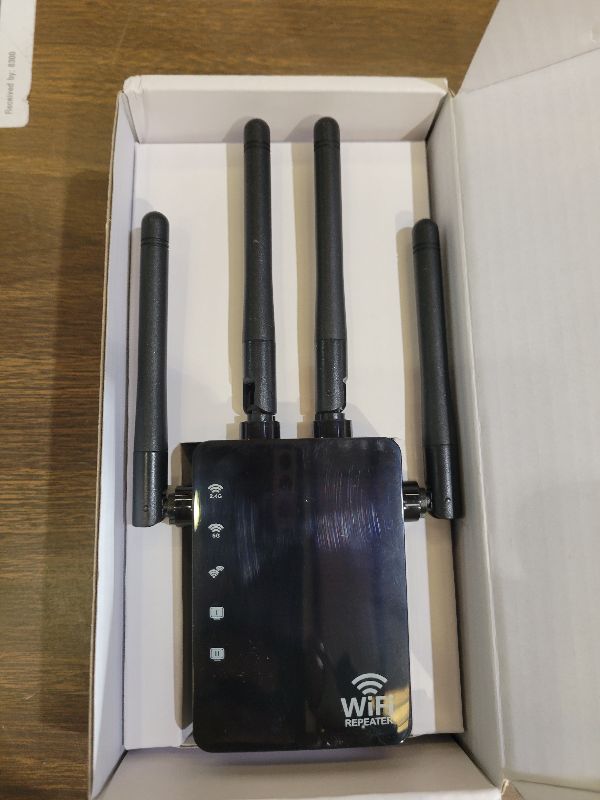 Photo 1 of 12880 Sq.Ft Range WiFi Extender Signal Booster Dual Band 5GHz/2.4GHz, 105-Device Compatibility, Simple Installation, WiFi Extender