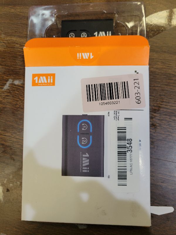 Photo 1 of 1Mii Bluetooth 5.3 Transmitter Receiver for TV to Wireless Headphones, Dual Link AptX Adaptive/Low Latency/HD Audio, Aux Adapter for Home Stereo, Airplane, Boat, Gym