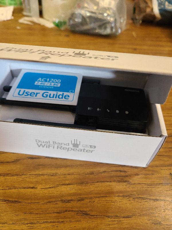 Photo 1 of 12880 Sq.Ft WiFi Extender Signal Booster, 1200Mbps WiFi Repeater, 105-Device Support, Simple Install, WiFi Extender with Wide Compatibility