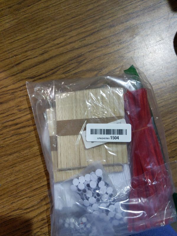 Photo 1 of 100 Set Fork Creativity Set, Plastic Sporks Red Pipe Cleaners Clever Eyes Popsicle Stick,Make Your own Forky