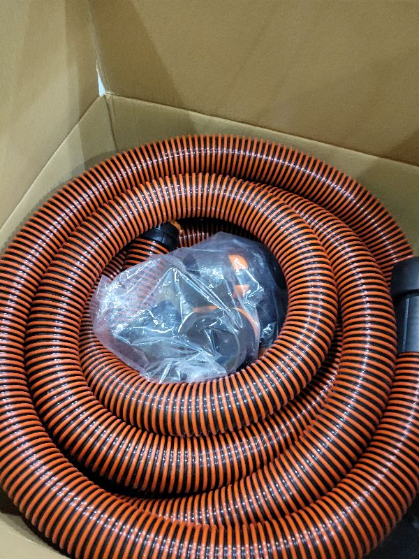 Photo 1 of 16FT Shop Vac Hose, Dust Collection Hose Kit for Home&Shop Vacuums System with 6 Adapters for Woodworking Power Tool & Sander, Compatible with festool/dewalt/bosch/ryobi/makita, etc Most Multi-Brands