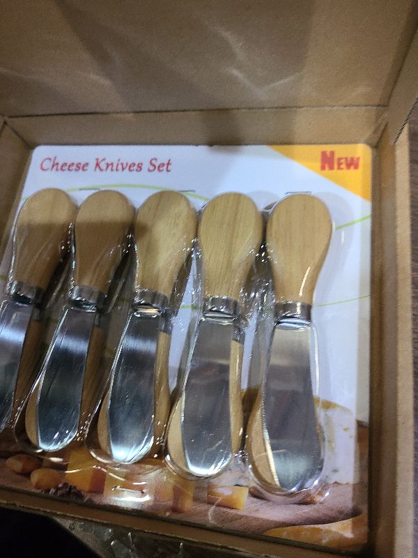 Photo 1 of 10 Pcs Cheese Spreader Knives, Mini Butter Spreader with Wooden Handle, Stainless Steel Cheese Knife Set for Charcuterie Board, Sandwich, Appetizers, Cocktail Spreading