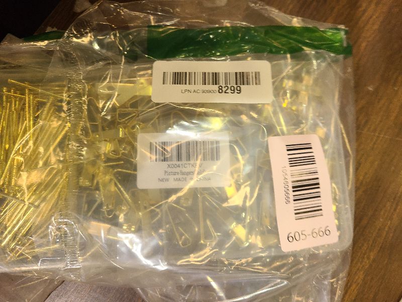 Photo 1 of 184 Pieces Picture Hanging Kit, 20lb, 30lb, and 50lb Picture Hangers, Metal Picture Hanging Hooks with Nails, on Drywall, Wooden Wall(Gold)