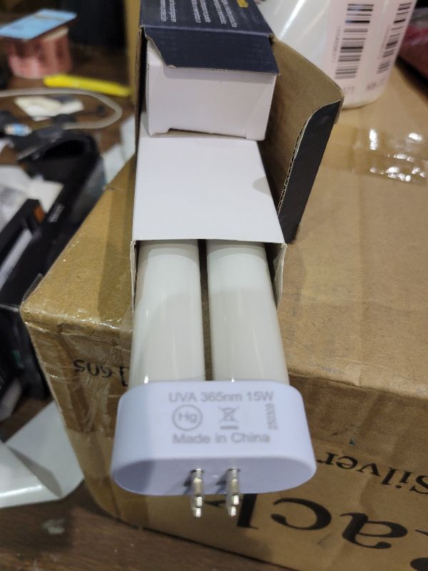 Photo 1 of 2 Pack Replacement Bulbs FUL15W BL with 4 Pin Base, U Shaped Lamp Tube Compatible for Flowtron BK-15D, for Stinger FP15, for TZ15, for BB-15WHT, Indoor Outdoor 15W U Shape Light Bulbs for T6 T8 T9