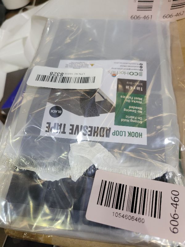 Photo 1 of (1x4 Inch, 16 Sets) Strips with Adhesive for Fabric, No Sew Stick On for Fabric, Sticky Back for Clothes, Curtains - Heavy Duty Double Sided Hook and Loop Hem Tape Fasteners, No Sewing No Iron, Black