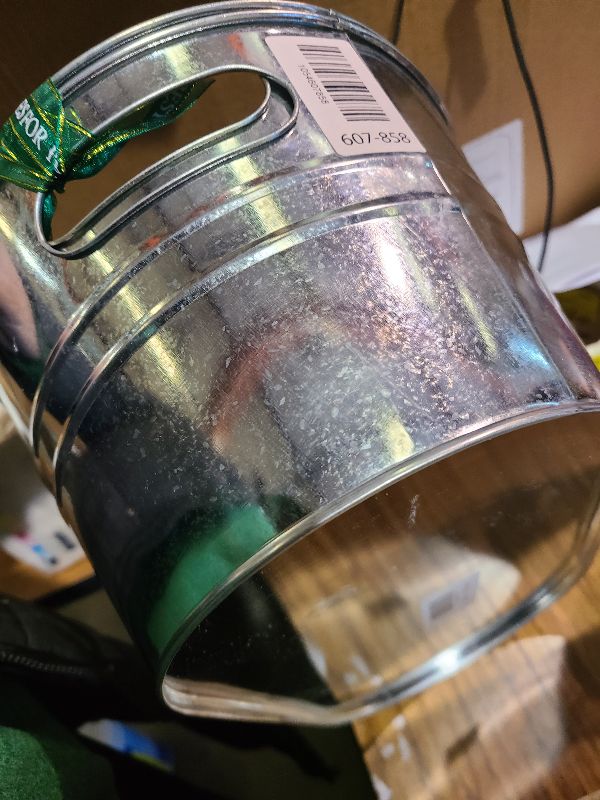 Photo 1 of 2 Pack Galvanized Tub Ice Bucket Large Metal Drink Buckets for Parties Beer Beverage Tub with Carry Handles for Champagne Cocktails Wine Cooling for Mimosa Bar Supplies 3 Gallon