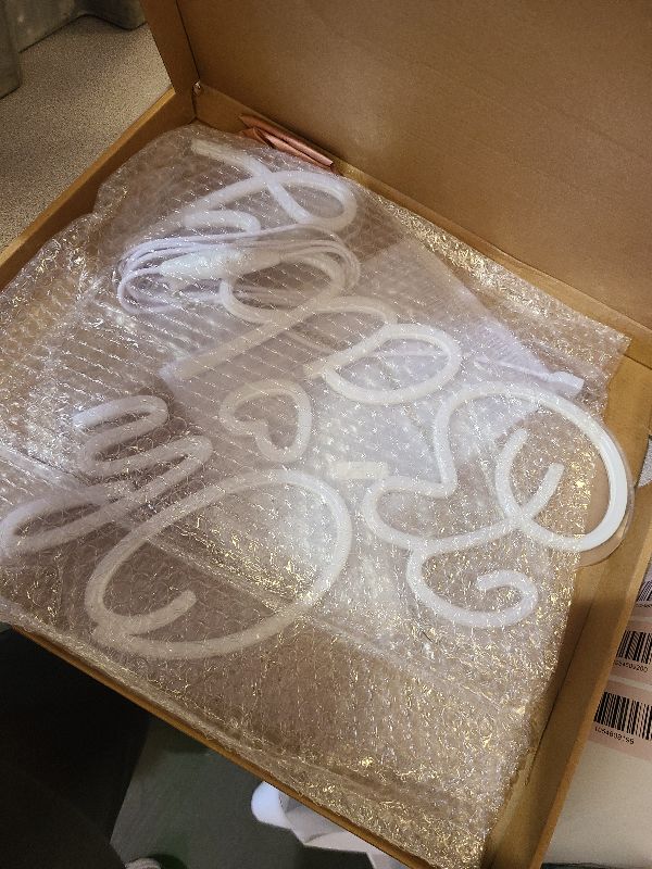 Photo 1 of Oh Baby Neon Sign for Wall Decor, Baby Shower Neon Sign with Dimmer, Warm White Led Light for Bedroom Decor, Wall Decoration USB Powered with Switch, Gift for Mother