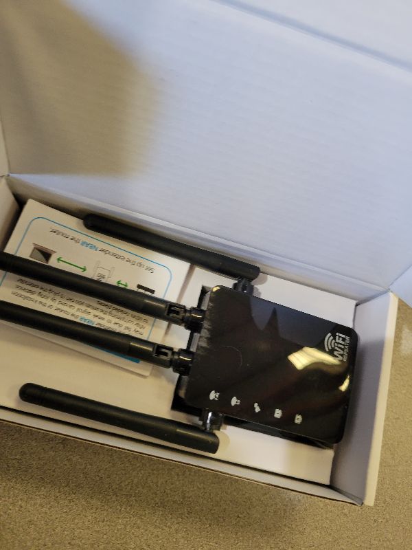 Photo 1 of 12880 Sq.Ft Range WiFi Extender Signal Booster Dual Band 5GHz/2.4GHz, 105-Device Compatibility, Simple Installation, WiFi Extender