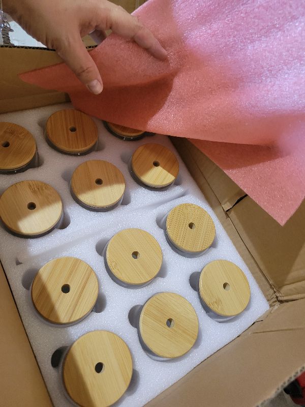 Photo 1 of 12Pcs Glass Cups with Lids and Straws - 16oz Can Shaped Drinking Glasses Set, Iced Coffee Cup, Beer Glasses Tumbler for Juice, Soda, Smoothie, Boba Tea, Whiskey, Cocktail Include 2 Cleaning Brushes