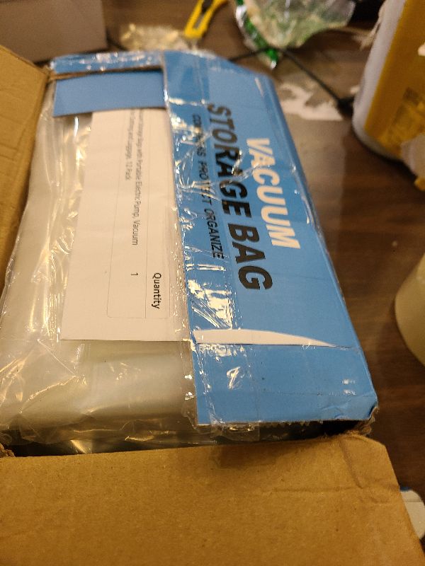 Photo 1 of 12 Pack Travel Vacuum Storage Bags with Rechargeable Wireless Electric Pump for Luggage, Suitcase, Carry-on Size Vacuum Seal Compression Space Saver Bags for Clothes and Clothing Travel