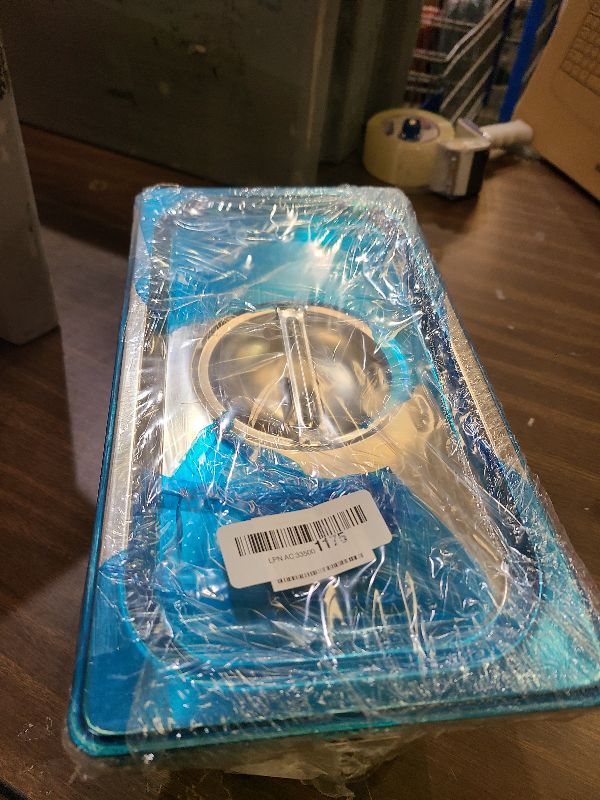 Photo 1 of 2 Pack Hotel Pan With Lids, Steam Table Pans 1/3 Size x 6 Inch Deep, Commercial Stainless Steel Pan, Restaurant Steam Table Pans