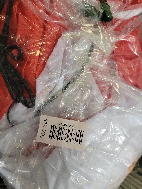 Photo 1 of 12 Ft by 7 Ft Giant Christmas Inflatables Santa Claus Christmas Decorations Outdoor, Blow Up Santa Holds Candy Cane with Built-in LED Lights Tethers Stakes for Yard Lawn Garden Holiday Party Decor