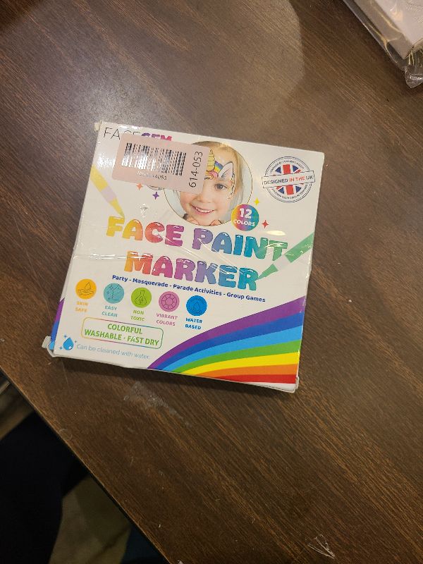 Photo 1 of 12 Colour Face Paint – Water-Based – Mess-Free Face Painting Kit with Stencils – Fast-Drying, Washable, Easy to Clean, Non-Toxic Face Paint for Festivals, Parties, Masquerade, Fancy Dress, Carnival