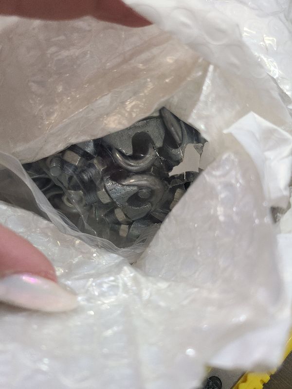 Photo 1 of 120PCS 5/16" M8 Zinc-Plated Wire Rope Clamps – Heavy Duty U-Bolt Cable Clips (Silver)