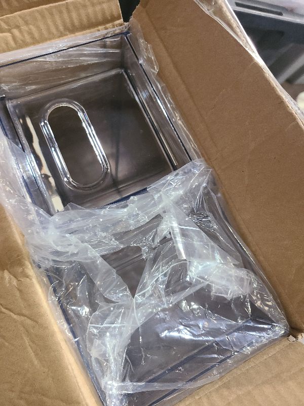 Photo 1 of 2 Pack Fridge Organizers and Storage with Pull out Drawer, Stackable Storage Drawer, Clear Refrigerator Organizers, BPA-Free for Kitchen Cabinet Pantry,3.14QT