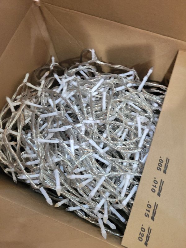 Photo 1 of 1500LED Christmas Lights Outdoor Use, 470ft 12 Modes Cool White LED String Lights with Timer Dimmable, Waterproof Christmas Lights for Tree Wedding Xmas Patio Fence Balcony Garden Decor Cool White