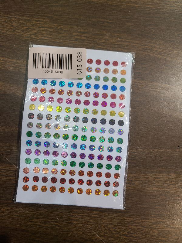 Photo 1 of 1/4" Laser Color Coding Labels 20 Sheets Shinny Round Dot Stickers Circle Dot Labels 16 Colors Colorful Coding Label Sticker for Office and Student