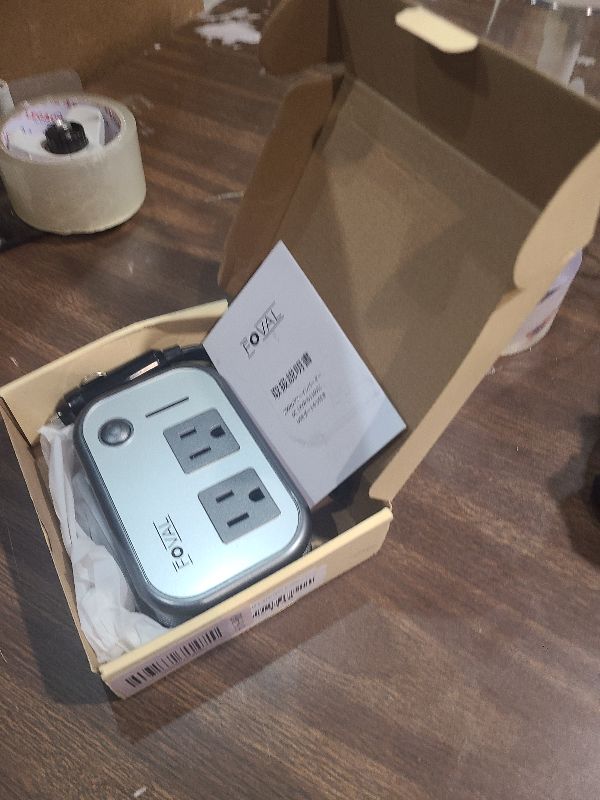 Photo 1 of 200W Car Power Inverter, FOVAL 12V DC to 110V AC Car Inverte with 4 USB Ports Car Outlet Adapter, Power Inverter for Vehicles, Car Plug Adapter Outlet for Laptop Computer Charger (Gray)