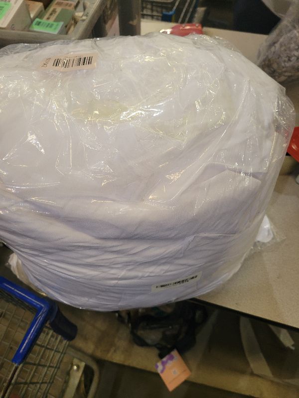 Photo 1 of 10 Pack White Round Tablecloths, 120 Inch Stain Resistant and Wrinkle Polyester Fabric Washable Table Clothes Cover for Kitchen Dining, Wedding, Reception Banquet, Birthday Party, Buffet Restaurant