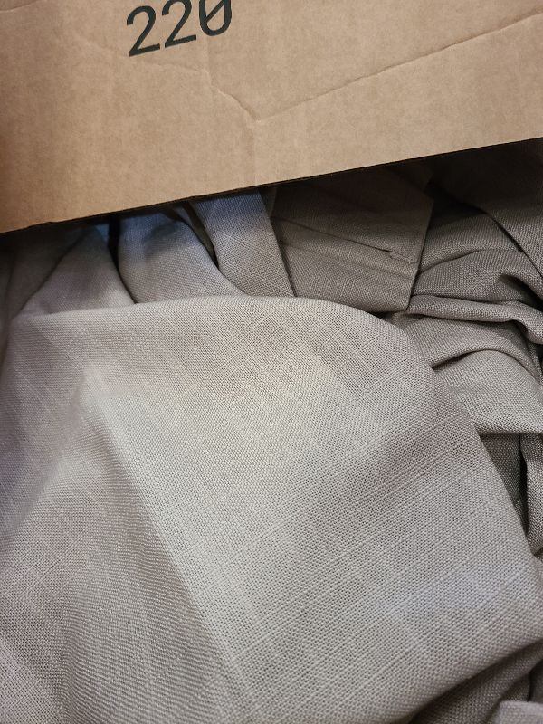 Photo 1 of 102 Inch Long Curtains Pinch Pleat Linen Curtains for Living Room Bedroom 2 Panels Tan Brown Burlywood Taupe Light Filtering Privacy 102 Inch Pleated Drapes Hooks Rings Back Tab for Sliding Door