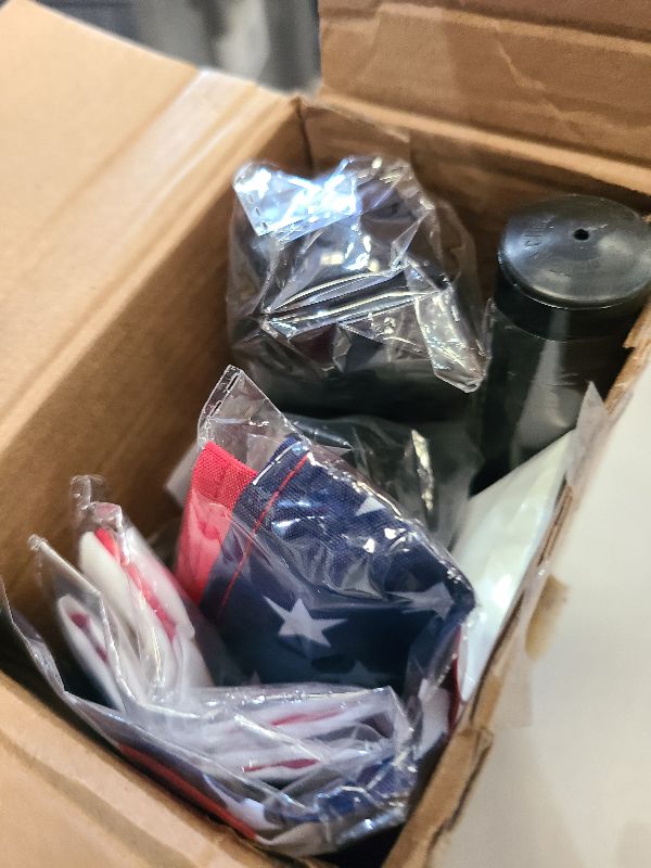 Photo 1 of 10L0L Golf-Cart-Flag-Pole-Kit with 12x18" American Flag, Universal Fit for Club Car, EZGO, Yamaha Golf Cart, Adjustable Black Stainless Steel Pole Mount, Golf Cart Flag Holder Accessories