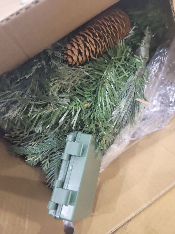 Photo 1 of 2 Pack 24 Inch Lighted Outdoor Christmas Tree with Dual Color LED Lights, Remote Control Battery Operated Pre-lit Pathway Urn Filler, Christmas Porch Decorations for Home, Porch & Yard