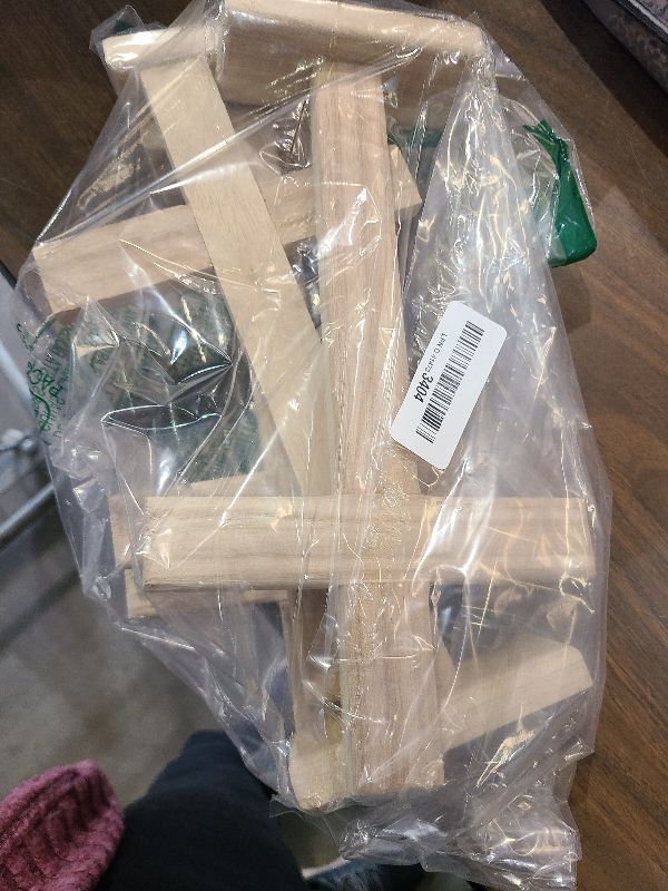 Photo 1 of 12 Inch 4 Pack Wood Cross Unfinished Wooden Crosses Unpainted Tabletop Cross for Crafts