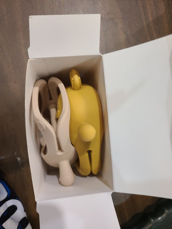 Photo 1 of 2 Packs Baby Teething Toy Silicone Teething Mitten for Babies Over 3 Months Anti Dropping Wrist Hand Teethers Baby Chew Toys for Sucking Needs, BPA Free (Ginger & Caramel)