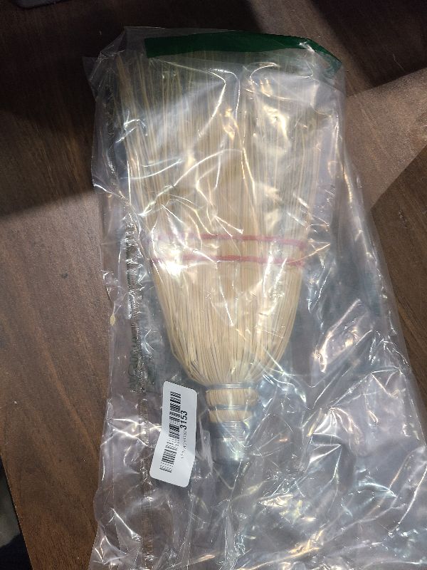 Photo 1 of 12 Inch Corn Handmade Broom Mini Whisk Made of Natural Corn Broom Straw with a Solid Metal Hang Design for Outdoor Car Porch Debris Dust Dirt Driveways Sidewalks Halloween