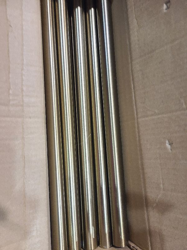 Photo 1 of 2 Pack Warm Gold Curtain Rods for Windows 48 to 84 Inches Adjustable Length Heavy Duty 1" Diameter Brass Window Curtain Rod with Solid Metal Finials for Outdoor Farmhouse Bedroom Kitchen Living Room