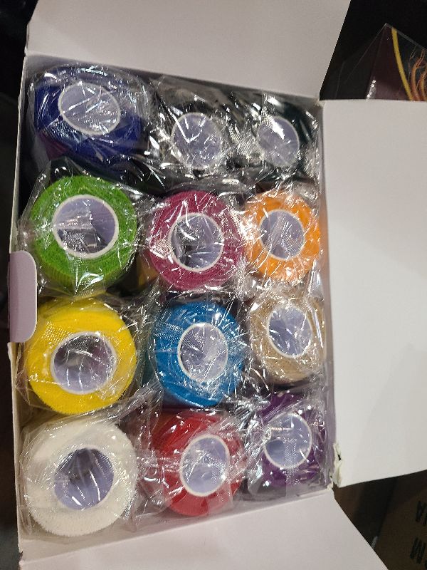 Photo 1 of 24 Pack Self Adhesive Bandage Wrap, 4” x 5 Yards Elastic Cohesive Bandage Wrap Self Adherent Medical Tape for Sports, Ankle, Wrist Sprains, Pet First Aid, Vet Wrap