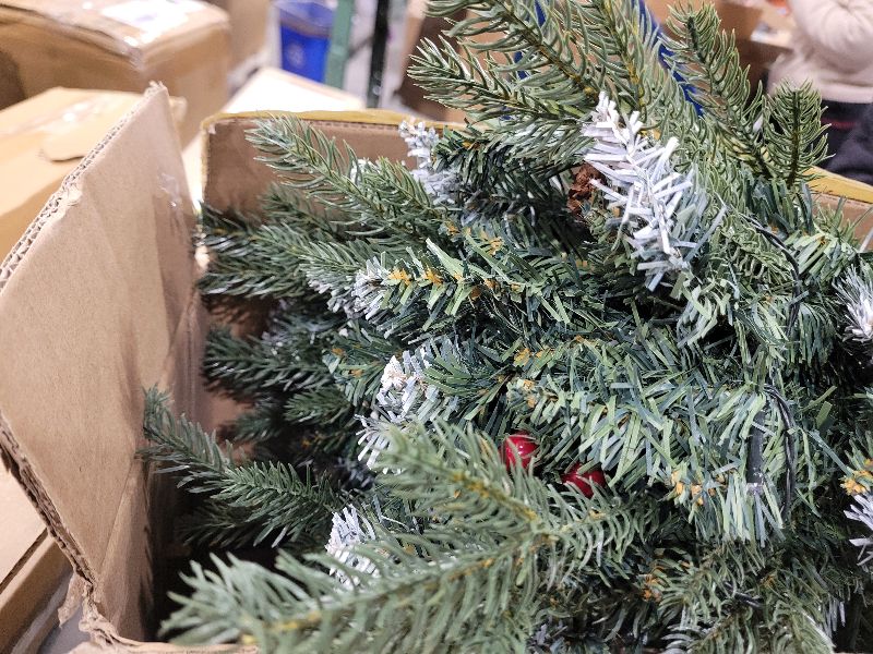 Photo 1 of 2 Pack Christmas Decorations Outdoor - 30" Pre-Lit Outdoor Christmas Tree with Lights, Prelit Planter Bushes with Remote, Christmas Planter Urn Filler for Front Porch Pathway Yard Garden Holiday Decor