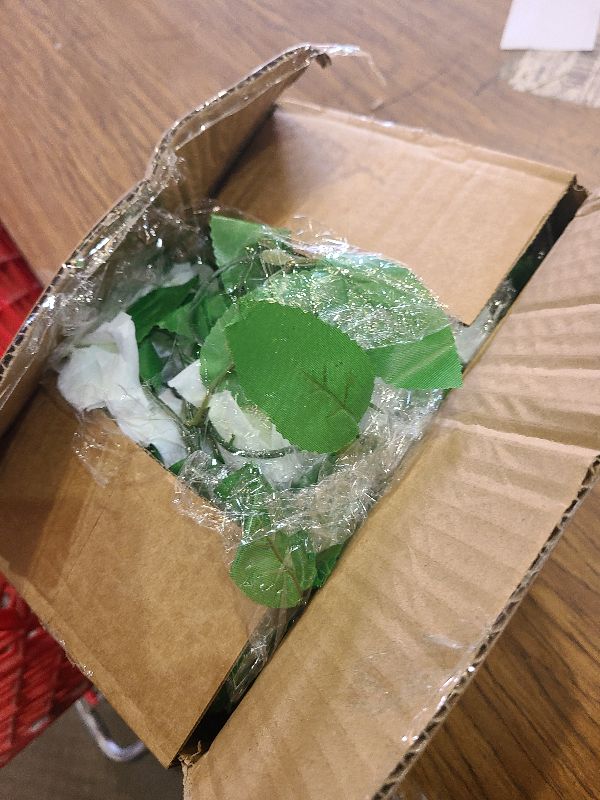 Photo 1 of 10PCS Fake Rose Garland, 7.5Ft Artificial Vines Flowers Hanging Rose Vine for Table Wedding Backdrop Arch Wall Party Mantle Festival Decor (White)