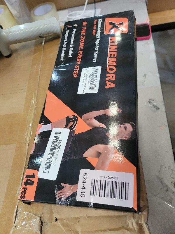 Photo 1 of 14 Pcs Precut Kinesiology Tape for Knees - Knee Support & Stability, Reduces Pressure Feel, Waterproof, Elastic Strong Adhesive Athletic Tape, Latex-Free, Breathable, for Running, HIIT, Squats