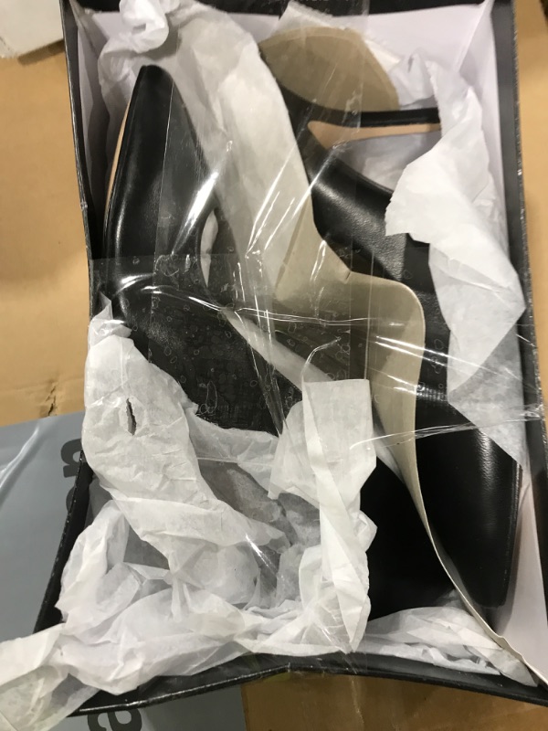 Photo 1 of Nine West Women's Flax Pump, Black Leather, 8.5 W