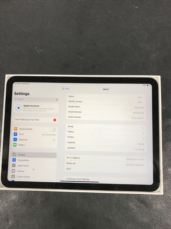 Photo 1 of Apple iPad 11-inch: A16 chip, 11-inch Model, Liquid Retina Display, 128GB, Wi-Fi 6, 12MP Front/12MP Back Camera, Touch ID, All-Day Battery Life — Silver