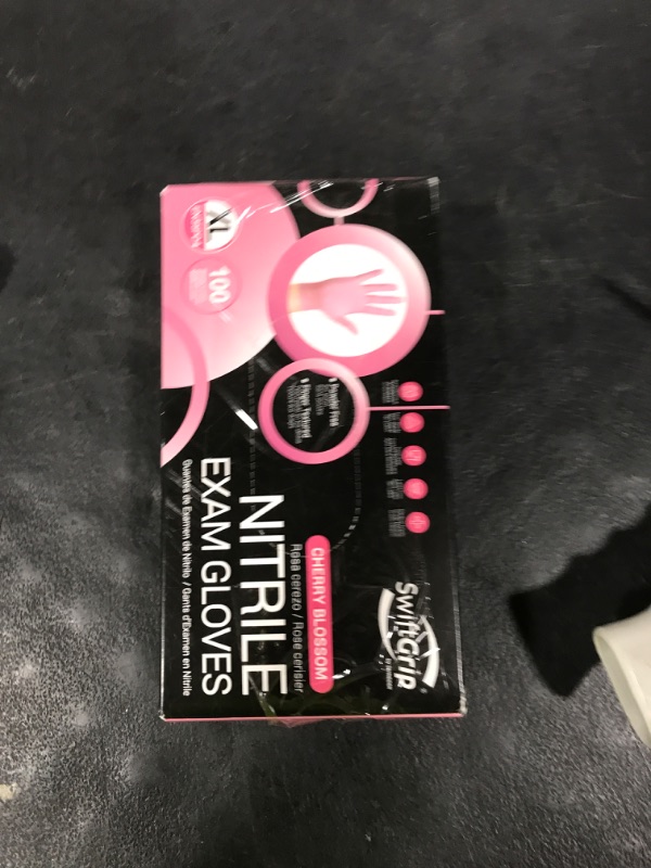 Photo 1 of SwiftGrip Disposable Gloves - Pink, Latex-Free, Powder-Free, 100-ct Box (XL) - Medical Exam & Cleaning Gloves