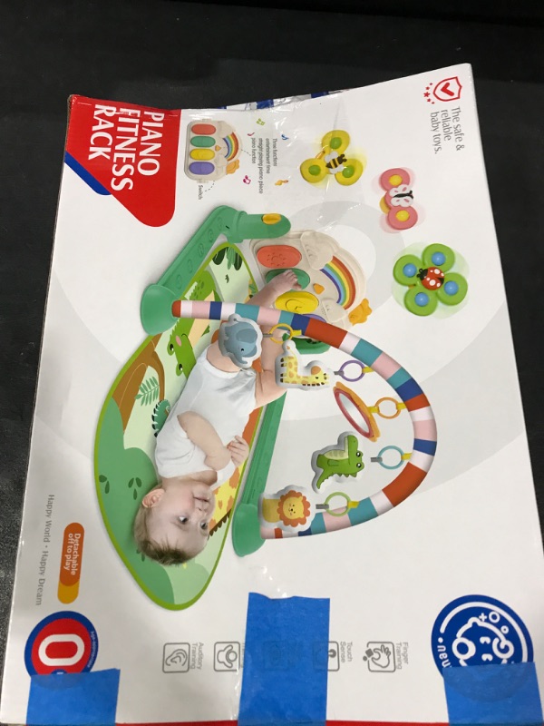 Photo 1 of Joryuek Baby Gyms Play Mats, Tummy Time Mat Toys, Infant Play Mat and Activity Gym, Baby Play Piano Gym Mat, Play Mats for Babies Newborns and Toddlers, Baby Activity Mat Toys 0-3-6-12 Months (Green)