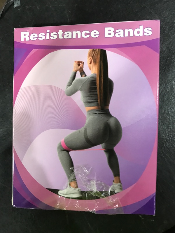 Photo 1 of Resistance Loop Exercise Bands, Resistance Bands Exercise Bands for Home Fitness, Stretching, Strength Training, Physical Therapy,Elastic Workout Bands for Women Men Kids, Set of 5 (Assorted)