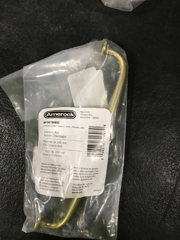 Photo 1 of Amerock | Cabinet Pull | Golden Champagne | 6-5/16 in (160 mm) Center-to-Center Drawer Pull | Renown | Kitchen and Bath Hardware | Furniture Hardware