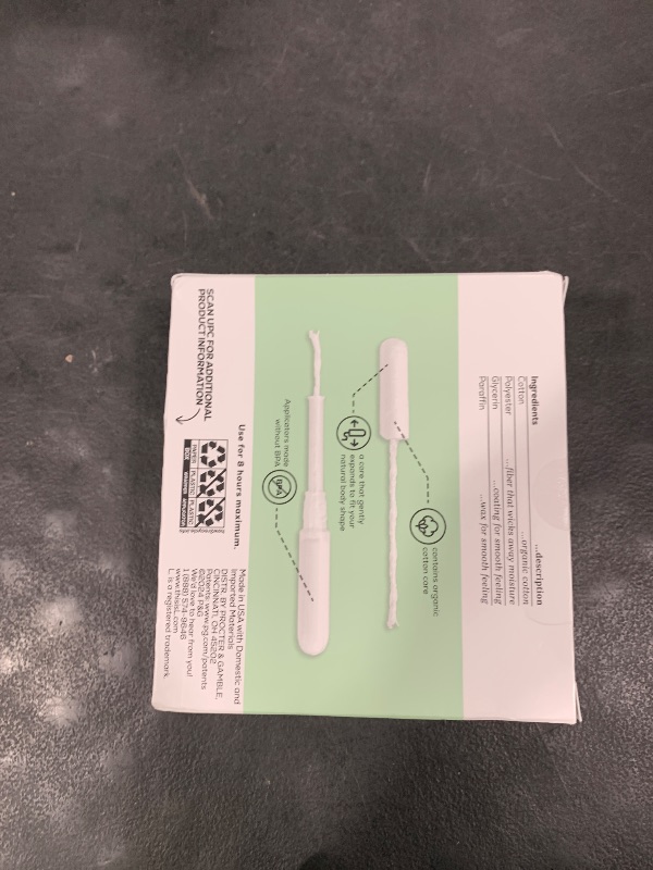 Photo 1 of L. Cotton Tampons Regular/Super Absorbency Multipack, Free from Chlorine Bleaching, Pesticides, Fragrances, or Dyes, 42 Count x 2 Packs (84 Count Total)