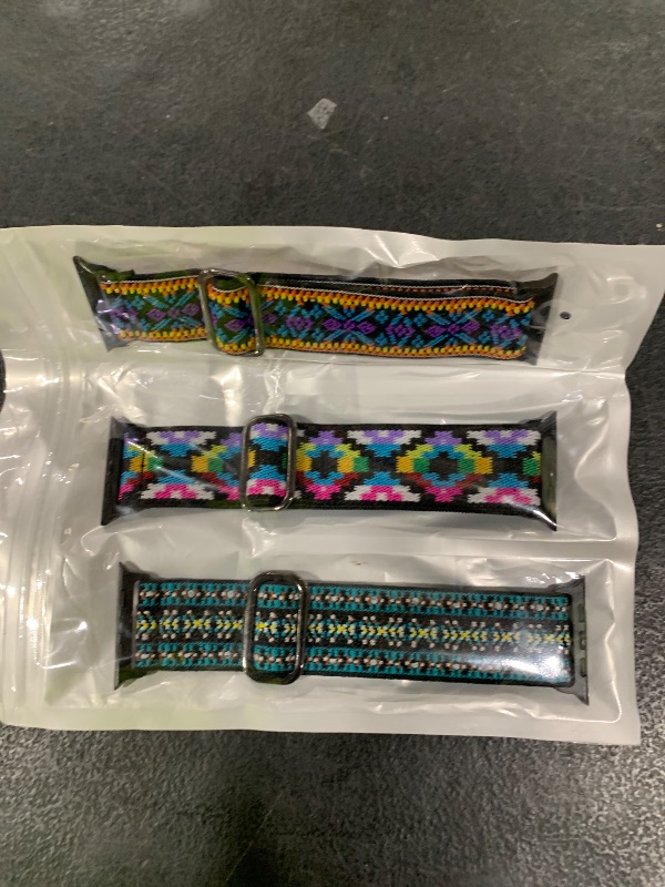 Photo 1 of DaQin 3 Pack Stretchy Solo Loop Compatible with Apple Watch Bands for Women 49mm 46mm 45mm 44mm 42mm, Nylon Braided Elastic Strap for iWatch Band Series 11 10 9 8 7 6 5 4 3 SE Ultra 3 Ultra 2 Ultra