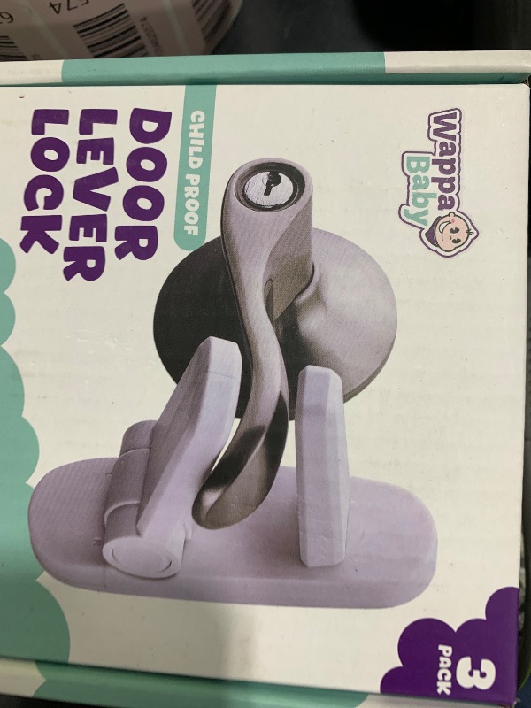Photo 1 of Door Lever Lock (3 Pack) Prevents Toddlers from Opening Doors. 3.25" L * 1.5" W * 4.5" H Easy One Hand Operation for Adults. Durable ABS with 3M Adhesive Backing. Simple Install, No Tools Needed.