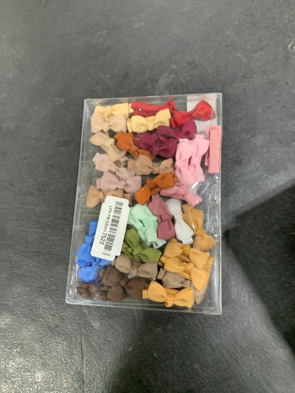 Photo 1 of CÉLLOT Baby Hair Clips 50PCS Baby Girls Fully Lined Baby Bows Hair Pins Tiny 2" Hair Bows Alligator Clips for Baby Girls Infants Toddlers in Pairs