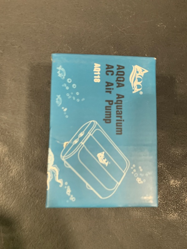 Photo 1 of AQQA Aquarium Air Pump,3.5W 5W Dual Outlet Oxygen Pump with 2 Air Stone,Adjustable Air Valve Quiet Bubbler Pump,Up to 160 Gallon Fish Tank (3.5w)
